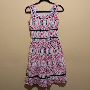 eShakti Wavy Dot Multicolor Sundress | Women's XS/2